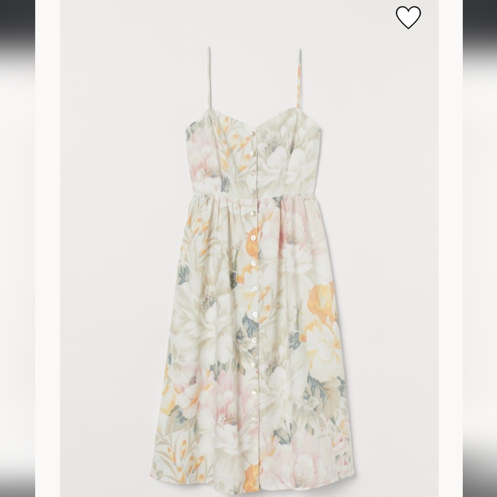 H&M floral linen sundress size Medium